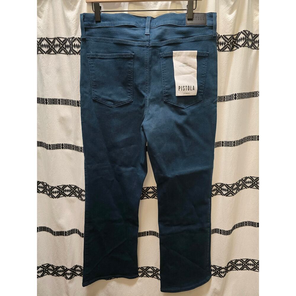 NWT Pistola High Rise Crop Boot dark green stretch jeans size 32 - Picture 4 of 7